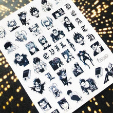 Load image into Gallery viewer, 3D Nail Art Stickers Decal Template Nail Tool Decorations Nail Slider Metallic Nail Art Stickers Set Love Metal Nail Studs Decals for Women Nail Decorations Accessories Metal Curve Stripe Lines Design Letter Nail Sticker Decoration