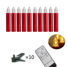 Load image into Gallery viewer, LED Candles Light Flameless Remote Control For Home Dinner Party Christmas Tree Candle LED Flameless Taper Candles Flickering with Remote Timer Battery Operated Waterproof Christmas Tree Candles Warm White Window Candles Decoration Lamp Light New Years