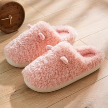 Load image into Gallery viewer, Couples Home Slippers Warm Cute Womans Mens Slipper Winter Shoes New Fashion Casual Fur Plush Slides Winter Slippers For Women House Slippers Fluffy Soft Comfy Fuzzy Slippers Faux Fur Plush Anti-Skid Slippers