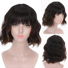 Load image into Gallery viewer, Synthetic Wigs For Women Daily Cosplay Long Water Wave Lolita Wig With Bangs Cold Brown Heat Resistant Hair Bob Wigs For Black Women Cosplay Wigs For Women Gifts for Girlfriends