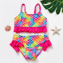 Load image into Gallery viewer, Girls Swimsuit High quality Girls swimwear Two pieces Kids Bikini Set Swimming Suit For Children Girls Swimsuit Flounce Bikini Set 2 Piece Swimwear Watermelon Ruffle Bathing Suits