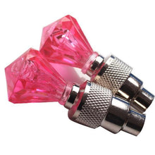 Load image into Gallery viewer, 2PCS Bicycle Valve Lights Wheel Spokes Tire LED Light Tire Valve Caps Cycling Lantern Lamp Bike Accessory LED Bike Wheel Light Tire Valve Cap Neon Lamp Shockproof For Front And Rear Wheel Flashing Lamp Glow In The Dark Cool Accessories