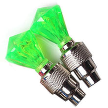 Load image into Gallery viewer, 2PCS Bicycle Valve Lights Wheel Spokes Tire LED Light Tire Valve Caps Cycling Lantern Lamp Bike Accessory LED Bike Wheel Light Tire Valve Cap Neon Lamp Shockproof For Front And Rear Wheel Flashing Lamp Glow In The Dark Cool Accessories