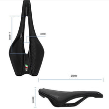 Load image into Gallery viewer, Bicycle Saddle Soft Thick Mountain Road Bike Wide Seat Cushion Bike Carbon Saddle Seat Ergonomics Design Fit Comfort Bike Saddle With Foam Breathable Soft Bicycle Cushion For Women Men