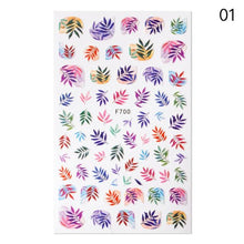 Load image into Gallery viewer, Blue Butterfly 3D Nail Stickers Flowers Leaves Self Adhesive Transfer Sliders Wraps Manicures Foils Decorations Decoration Tattoo Manicure Transfer Nail Decals Flowers Butterfly Designs Nails Supply Manicure Tips Design Nail Decoration