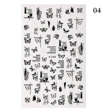 Load image into Gallery viewer, Blue Butterfly 3D Nail Stickers Flowers Leaves Self Adhesive Transfer Sliders Wraps Manicures Foils Decorations Decoration Tattoo Manicure Transfer Nail Decals Flowers Butterfly Designs Nails Supply Manicure Tips Design Nail Decoration