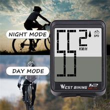 Load image into Gallery viewer, Wireless Wired Bike Computer Backlight Speedometer Odometer Rainproof Cycling Stopwatch Road Bicycle Computer Multifunction With Extra Large LCD Backlight Display Waterproof Design