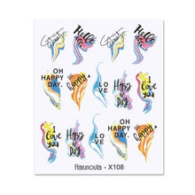 Load image into Gallery viewer, Nails Sticker Nail Art Decorations Flowers Leaves Decals Water Transfer Sliders Woman Face Fruit Foil Manicures Wraps Water Transfer Nail Decals Sticker For Pretty Girl Self-Adhesive Nail Decals Designer Nail Stickers for Acrylic Decal