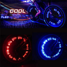 Load image into Gallery viewer, Bicycle Light Wheels Double-Sensing Sided Mountain Bike LED Lamp Riding Wheel Lights Neon Flashing Lamp Glow In The Dark Safety Warning Bike Lights For Night Riding