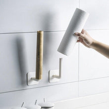 Load image into Gallery viewer, Toilet Paper Holder Hole-Free Tissue Rack Wall-Mounted Shelf Kitchen Bathroom Roll Paper Storage Window Handles Plastic Rustproof Paper Roll Holder No Drilling Easy To Install The Bathroom Accessory Suitable For Office Kitchen Bathroom
