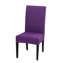 Load image into Gallery viewer, Solid Color Chair Covers Elastic Stretch Protection Case Slipcovers for Wedding Restaurant Home Kitchen Dining Chair Cover Dining Chair Slipcovers Stretch Parsons Chair Covers Sets Chiar Protector Removable Washable Elastic for Ktichen Dining Room