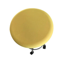 Load image into Gallery viewer, Polyester Fabric Round Chair Cover Waterproof Dining Seat Chair Covers Hotel Banquet Seat Covers Chair Protector Round Bar Stool Seat Covers Washable Stool Cushion Slipcover Elastic Bar Chair Covers