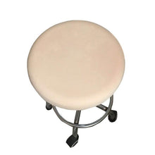 Load image into Gallery viewer, Polyester Fabric Round Chair Cover Waterproof Dining Seat Chair Covers Hotel Banquet Seat Covers Chair Protector Round Bar Stool Seat Covers Washable Stool Cushion Slipcover Elastic Bar Chair Covers