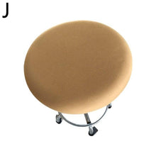 Load image into Gallery viewer, Polyester Fabric Round Chair Cover Waterproof Dining Seat Chair Covers Hotel Banquet Seat Covers Chair Protector Round Bar Stool Seat Covers Washable Stool Cushion Slipcover Elastic Bar Chair Covers