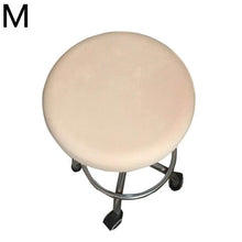 Load image into Gallery viewer, Polyester Fabric Round Chair Cover Waterproof Dining Seat Chair Covers Hotel Banquet Seat Covers Chair Protector Round Bar Stool Seat Covers Washable Stool Cushion Slipcover Elastic Bar Chair Covers