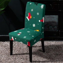 Load image into Gallery viewer, Christmas Printing Dining Chair Covers Modern Removable Anti-dirty Kitchen Seat Case Stretch Chair Slipcovers for Home Banquet Dining Room Chair Protector Seat Protector Slipcovers Stretch Removable Washable Printed Dining Chair Seat Covers for Kitchen