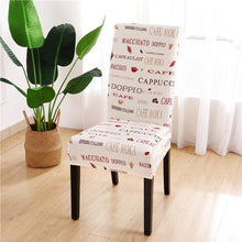 Load image into Gallery viewer, Printed Chair Cover Spandex Stretch Durable Soft Seat Chair Covers Slipcovers for Kitchen Dining Room Wedding Banquet Hotel Chair Covers for Dining Room Stretch Spandex Removable Washable Anti-dust Seat Slipcover Protector for Hotel Office Ceremony