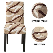 Load image into Gallery viewer, Print Pattened Dining Chair Cover Spandex Elastic Chair Slipcover Stretch Case For Chairs Wedding Hotel Banquet Fit Stretch Short Dining Room Chair Covers with Printed Pattern Banquet Chair Seat Protector Slipcover For Home Party Hotel Wedding Ceremony