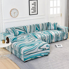 Load image into Gallery viewer, Sofa Cover Geometric Couch Cover Elastic Sofa Cover for Living Room Pets Corner L Shaped Chaise Longue Sofa Slipcover Shaped Sofa Slipcovers with Elastic Bottom, Jacquard Chaise Lounge Set for Living Room