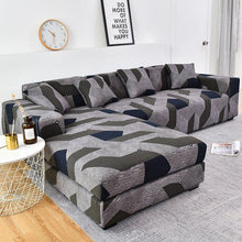 Load image into Gallery viewer, Sofa Cover Geometric Couch Cover Elastic Sofa Cover for Living Room Pets Corner L Shaped Chaise Longue Sofa Slipcover Shaped Sofa Slipcovers with Elastic Bottom, Jacquard Chaise Lounge Set for Living Room