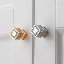 Load image into Gallery viewer, Gold Luxury Door Handles Zinc Alloy Cabinet Handle Drawer Knobs European Wardrobe Pulls Kitchen Furniture Handle Wardrobe Drawer Dresser Closet Furniture Door Handles Knobs Kitchen Office Home Hardware