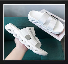 Load image into Gallery viewer, Slippers For Mens Beach Flip Flops White Sandals Flip Flop Sandals With Shock Absorbing Sole Lightweight Non-Slip Sport Cushion Beach Slippers
