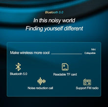 Load image into Gallery viewer, Sports Headphones Wireless Wearable Music Player Built-in Memory Sweatproof Player Music FM Radio Wireless Headset Bluetooth Headphones Earbuds Bluetooth 5.0 Sport Outdoor Workout Hands Free Handsfree Ear Buds For Running