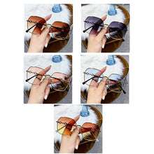 Load image into Gallery viewer, Small Oval Retro Sunglasses for Men and Women Polygon Mirrored Lens Fashionable & Korean Style Women's Sunglasses New Personality & Trending Sunglasses Of Same Style UV Protection Sunglasses