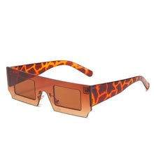 Load image into Gallery viewer, Rectangle Sunglasses for Women Retro Trendy Fashion Glasses Oval Lenses Narrow Thin Square Frame with UV400 Protection Decent Contrast Color Slice Box Style Glasses In Ocean Color Sunglasses For Men & Women
