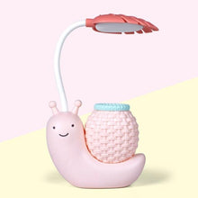 Load image into Gallery viewer, Snail Led Table Lamp Cute Pen Holder Desk Light Reading Study Children Bedroom College Dorm Eye Protection Adjustable Organizer Cute Study Lamps for Bedroom Décor