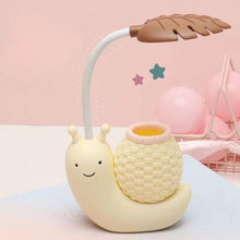 Load image into Gallery viewer, Snail Led Table Lamp Cute Pen Holder Desk Light Reading Study Children Bedroom College Dorm Eye Protection Adjustable Organizer Cute Study Lamps for Bedroom Décor