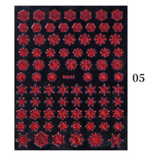 Load image into Gallery viewer, Sliver Bronzing Christmas Slider Nail Art 3D Decals Decoration Snowflake Nail Art Sticker Manicures Transfer Foil Xmas Gift Nails Snowflake Nail Art Stickers Decals Christmas Nail 3D Self Adhesive Nail Stickers for Acrylic Nails Snowflake