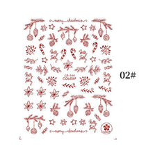 Load image into Gallery viewer, Sliver Bronzing Christmas Slider Nail Art 3D Decals Decoration Snowflake Nail Art Sticker Manicures Transfer Foil Xmas Gift Nails Snowflake Nail Art Stickers Decals Christmas Nail 3D Self Adhesive Nail Stickers for Acrylic Nails Snowflake