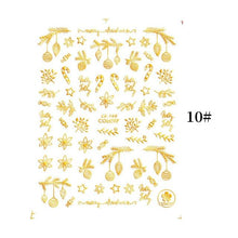 Load image into Gallery viewer, Sliver Bronzing Christmas Slider Nail Art 3D Decals Decoration Snowflake Nail Art Sticker Manicures Transfer Foil Xmas Gift Nails Snowflake Nail Art Stickers Decals Christmas Nail 3D Self Adhesive Nail Stickers for Acrylic Nails Snowflake