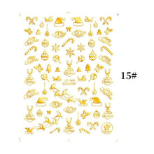 Load image into Gallery viewer, Sliver Bronzing Christmas Slider Nail Art 3D Decals Decoration Snowflake Nail Art Sticker Manicures Transfer Foil Xmas Gift Nails Snowflake Nail Art Stickers Decals Christmas Nail 3D Self Adhesive Nail Stickers for Acrylic Nails Snowflake