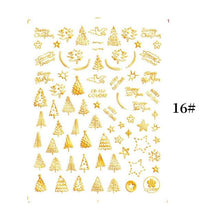 Load image into Gallery viewer, Sliver Bronzing Christmas Slider Nail Art 3D Decals Decoration Snowflake Nail Art Sticker Manicures Transfer Foil Xmas Gift Nails Snowflake Nail Art Stickers Decals Christmas Nail 3D Self Adhesive Nail Stickers for Acrylic Nails Snowflake