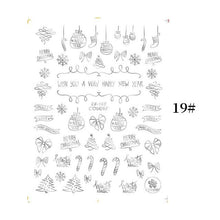 Load image into Gallery viewer, Sliver Bronzing Christmas Slider Nail Art 3D Decals Decoration Snowflake Nail Art Sticker Manicures Transfer Foil Xmas Gift Nails Snowflake Nail Art Stickers Decals Christmas Nail 3D Self Adhesive Nail Stickers for Acrylic Nails Snowflake