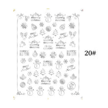 Load image into Gallery viewer, Sliver Bronzing Christmas Slider Nail Art 3D Decals Decoration Snowflake Nail Art Sticker Manicures Transfer Foil Xmas Gift Nails Snowflake Nail Art Stickers Decals Christmas Nail 3D Self Adhesive Nail Stickers for Acrylic Nails Snowflake