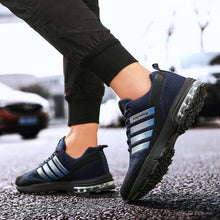 Load image into Gallery viewer, Running Mens Sport Elegant Sneakers Air Cushion Sneakers Lace Up Low Top Jogging Shoes Man Athletic Footwear Breathable Comfortable Athletic Running Sneakers