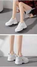 Load image into Gallery viewer, Casual Winter Women Thick Sneakers White Shoes Autumn Winter Fashion Platform Shoes Female Lace Up Rainbow Vulcanized Shoes Comfy Fashion Sneakers Breathable Athletic Casual Shoes