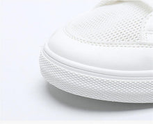 Load image into Gallery viewer, Women's White Casual Sneakers Spring Summer Breathable Flats Solid Color Mesh Shoes Fashion White Flat Sneakers Women Workout Tennis Walking Gym Fashion Sneakers