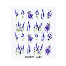 Load image into Gallery viewer, Blue Marble Water Decal Sticker Wave Line Flower Leaf Tree Summer Slider Decor For Manicuring Nail Art Watermarks Curve Graffiti Nail Design for Acrylic Nail Supplies Designer Nail Decorations for Women Girls Kids