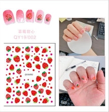 Load image into Gallery viewer, Cartoon Characters Plants Animals Forest Flowers Small Fresh Flowers 3D Nail Stickers Hyuna Style Nail Patch Waterproof Self Adhesive Nail Decals for Nail Art Decoration Including Hearts Stars Letters Bowknot Leaves Flowers Plants Fruits Butterflies