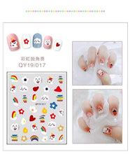 Load image into Gallery viewer, Cartoon Characters Plants Animals Forest Flowers Small Fresh Flowers 3D Nail Stickers Hyuna Style Nail Patch Waterproof Self Adhesive Nail Decals for Nail Art Decoration Including Hearts Stars Letters Bowknot Leaves Flowers Plants Fruits Butterflies