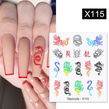 Load image into Gallery viewer, Gold Silver White Snowflakes 3D Nail Stickers Iridescent Self Adhesive Transfer Decals Manicures Art Decoration Slider Nails Decals Sticker Hot Sexy Girl Tip Back Glue Decal Cool Lollipop Self Adhesive Acrylic Tips Tool Decoration