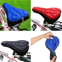 Load image into Gallery viewer, Mountain Bike 3D Saddle Cover Thick Breathable Super Soft Bicycle Seat Cushion Silicone Sponge Gel Seat Cover With Gel Padding And Memory Foam Bike Seat Cushion Cover Pad For Bicycle Seat Saddle