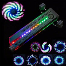 Load image into Gallery viewer, Bicycle Motorcycle Bike Tire Wheel Lights 32 Patterns LED Flash Spoke Lamp Cycling Light Bike Bicycle Spoke LED Lights Bright Cycling Flashing Night Light Safe Accessories