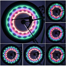 Load image into Gallery viewer, Bicycle Motorcycle Bike Tire Wheel Lights 32 Patterns LED Flash Spoke Lamp Cycling Light Bike Bicycle Spoke LED Lights Bright Cycling Flashing Night Light Safe Accessories
