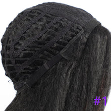 Load image into Gallery viewer, Long Kinky Straight Synthetic Wigs for Black Women Black Brown Blonde Ginger Red White Hair Afro Wigs Synthetic Hair Wigs For Black Women Cosplay Wigs For Women