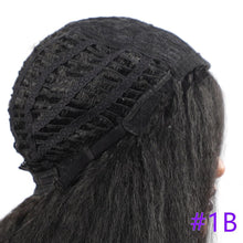 Load image into Gallery viewer, Long Kinky Straight Synthetic Wigs for Black Women Black Brown Blonde Ginger Red White Hair Afro Wigs Synthetic Hair Wigs For Black Women Cosplay Wigs For Women
